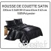 Sets de Housse de Couette 220x240cm+2 taies d'oreillers 65x65cm Noir ou Blanc Parure de Lit 2 Personnes Satin Brillant Noir - B07N2WFGV7